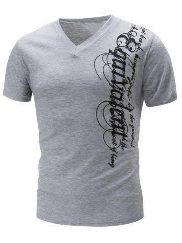V Neck Short Sleeve T Shirt