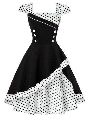 Polka Dot Vintage Dress - Small