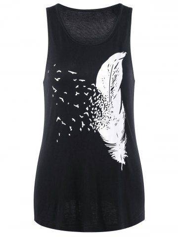 Feather Printed Tank Top