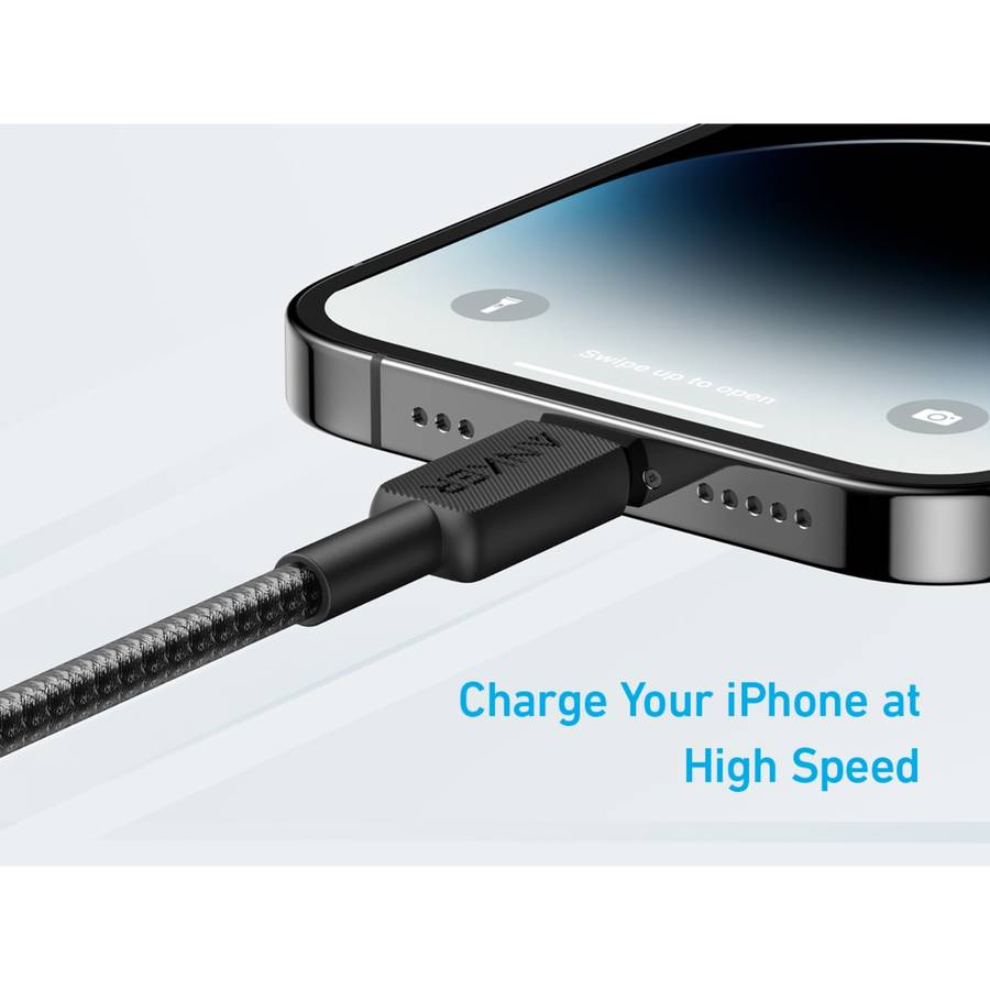 Anker 60W PowerLine Type C To Lightning Cable - 0.9m Black