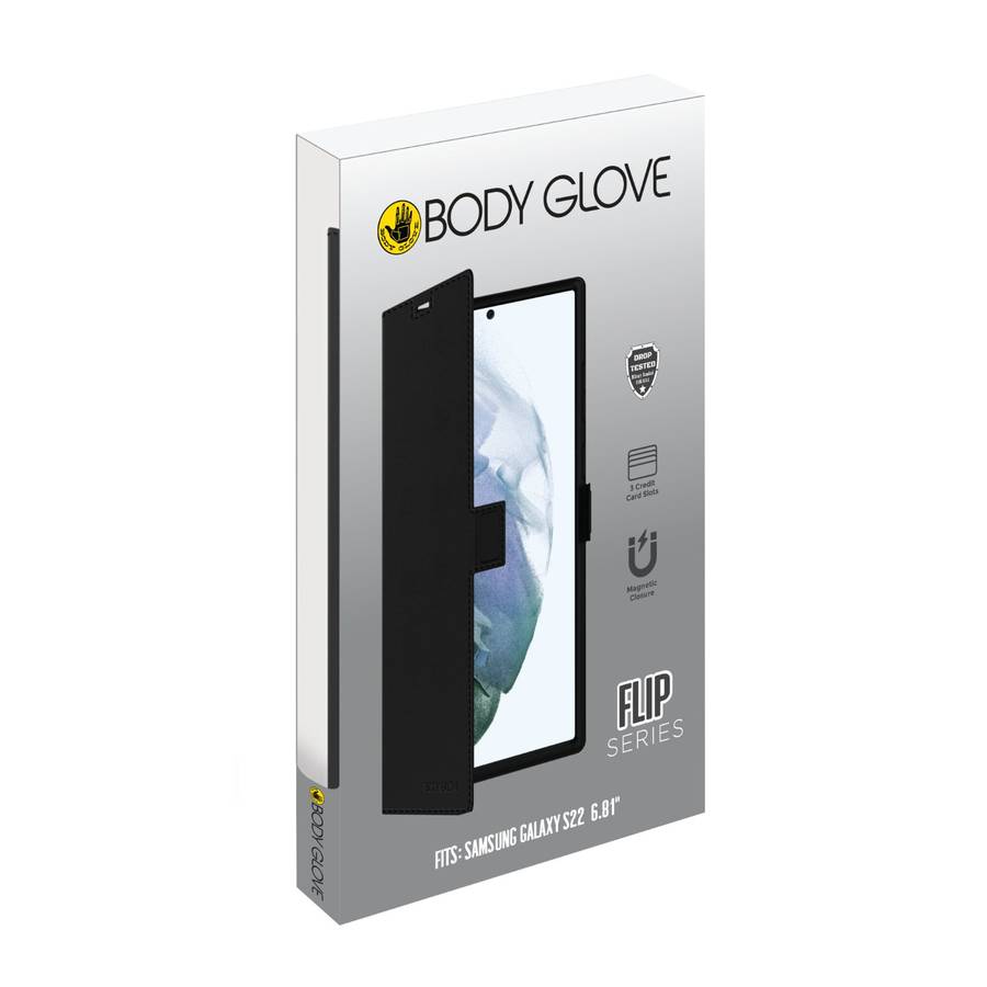 Samsung Galaxy S22 Ultra 5G Body Glove Flip Series Cell Phone Cover Black