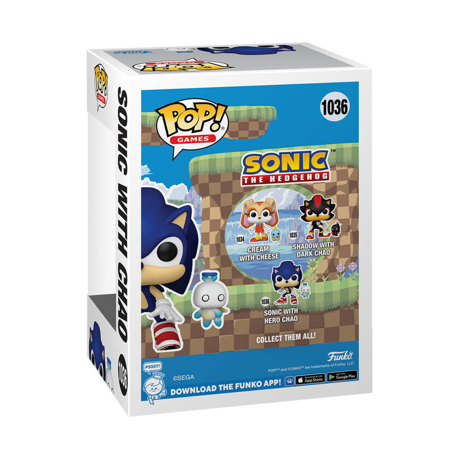 Sonic with Chao  Sonic the Hedgehog Funko Pop Vinyl Figure #1036