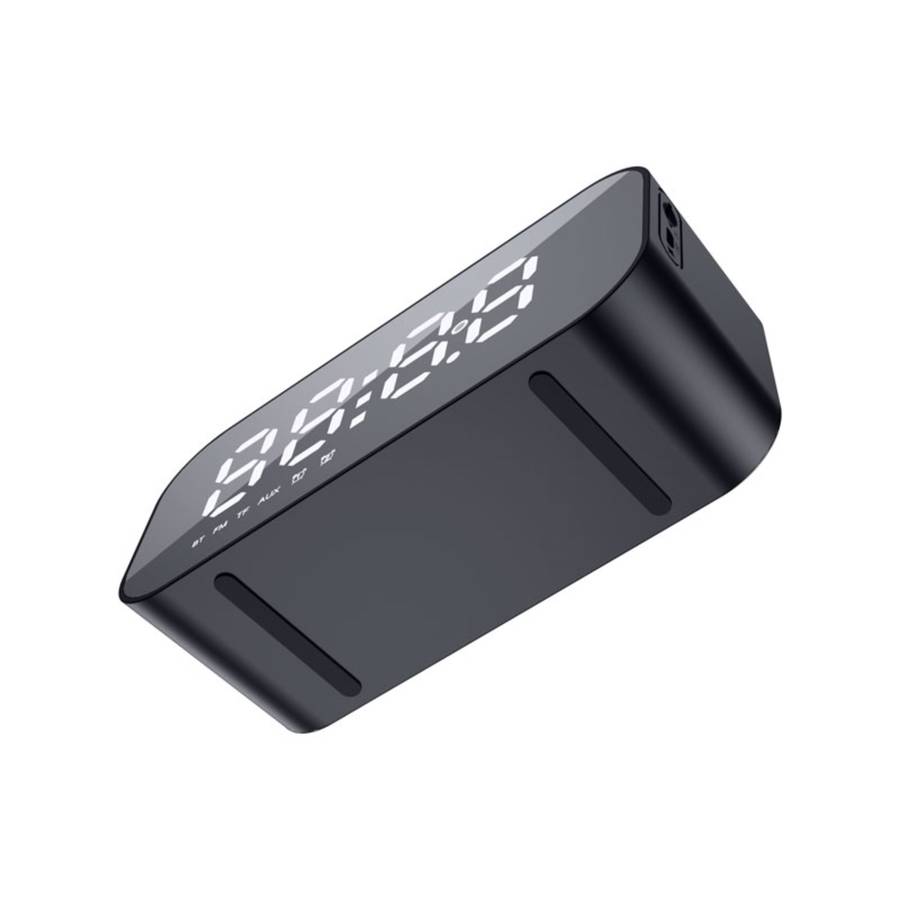 HAVIT Radio Alarm Clock Portable Bluetooth Speaker - Black