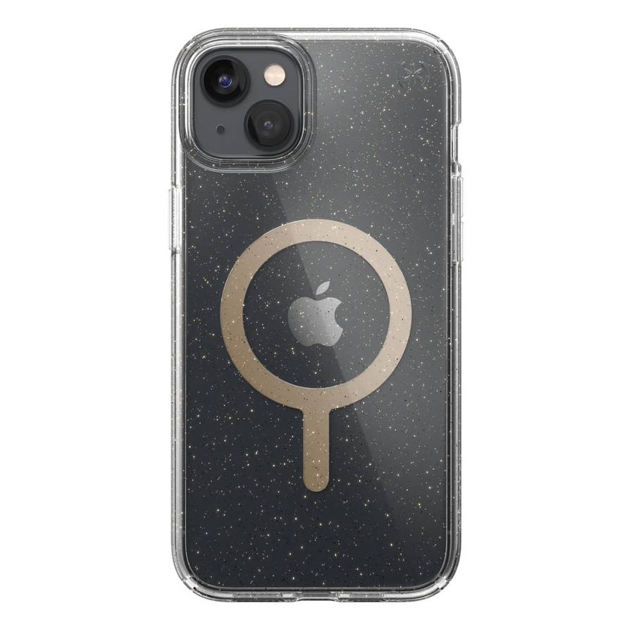 iPhone 14 Plus Case - Speck Presidio Perfect Clear Glitter MagSafe Cover - Clear Glitter