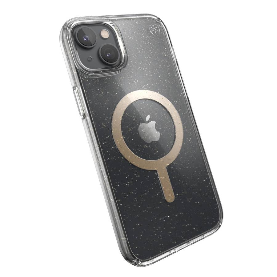 iPhone 14 Plus Case - Speck Presidio Perfect Clear Glitter MagSafe Cover - Clear Glitter