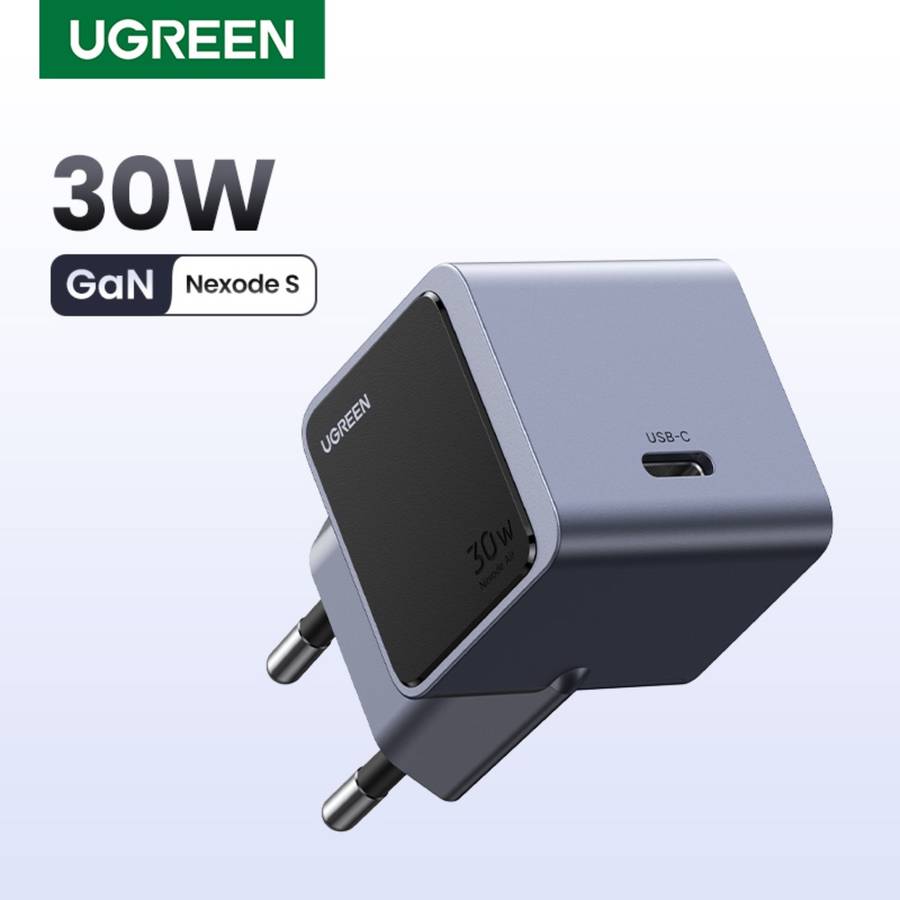 30W UGREEN PD GaN Wall Charger  Nexode 1-Port Grey/Black