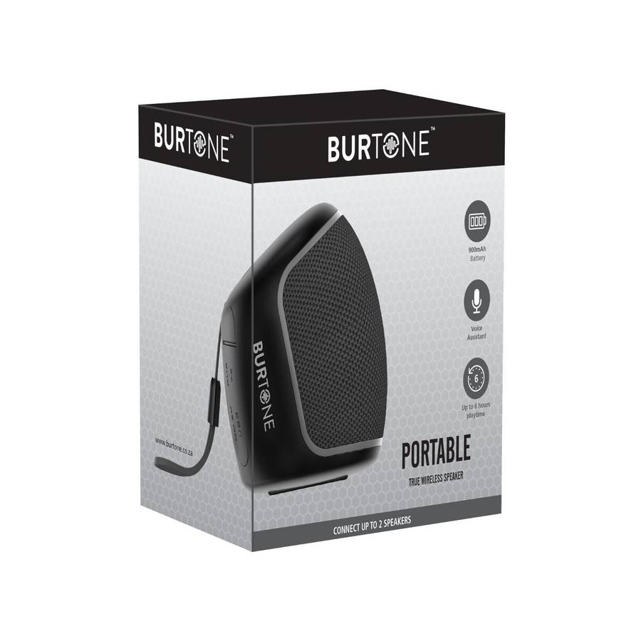Burtone Portable Bluetooth Speaker - Black