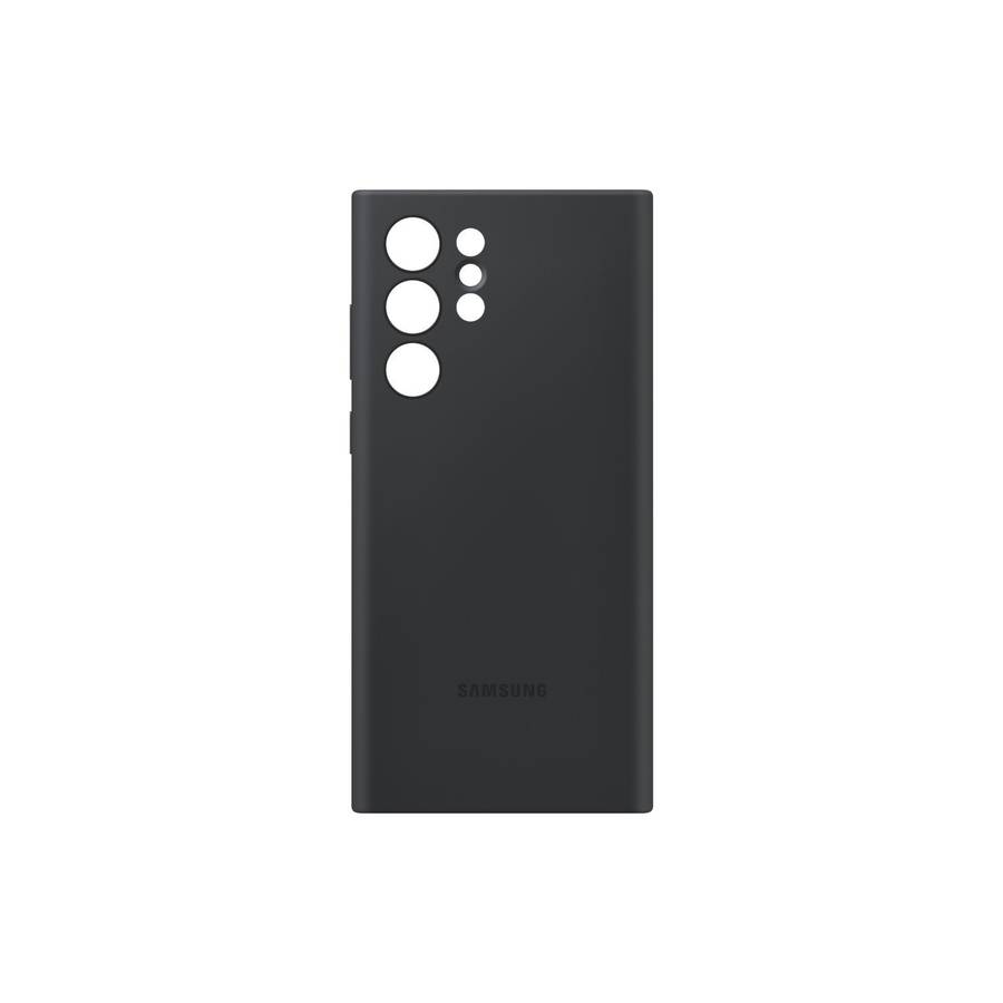 Original Samsung Galaxy S22 Ultra 5G Silicone Cell Phone Cover Black