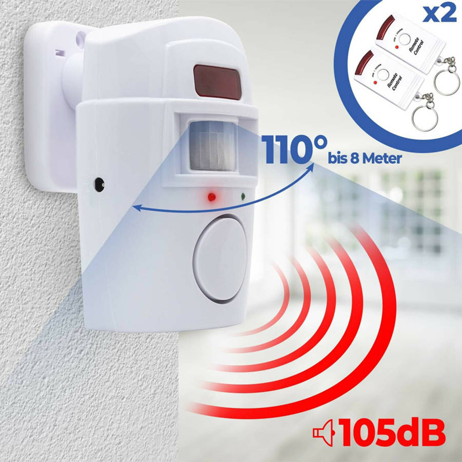 Wireless Sensor Alarm System With 2 Remote