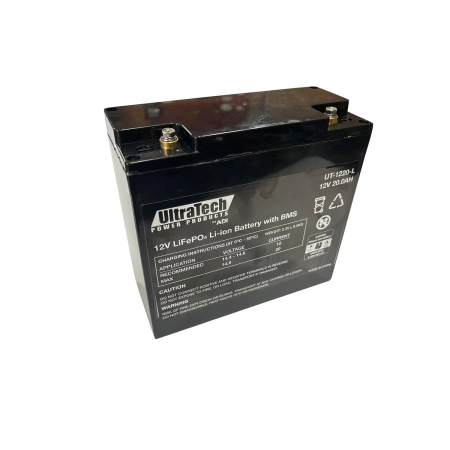 UltraTech by ADI IM-1220-L 12V, 20.0 AH LifePO4 Li-ion Battery