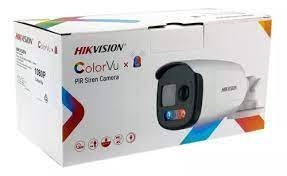 2 MP ColorVu PIR Siren Audio Fixed Bullet Camera DS-2CE12DF3T-PIRXOS