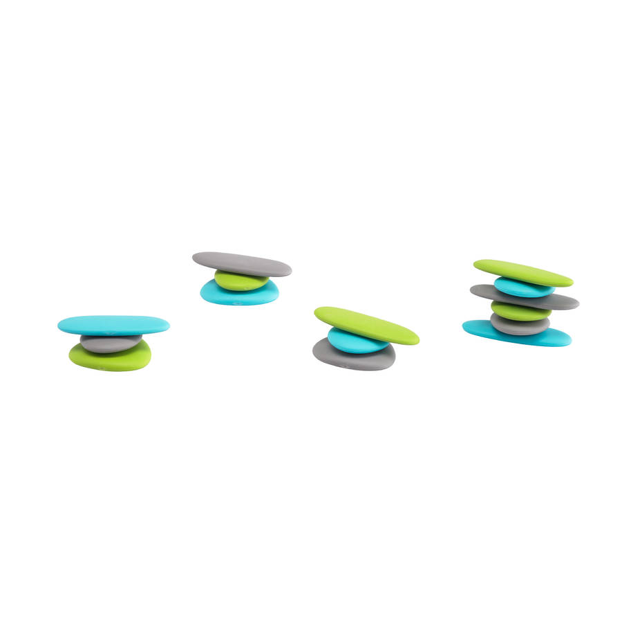EDX Education - Junior Rainbow Pebbles - Earth Colours - 36pcs Jar - 3 Shapes, 6 Colours