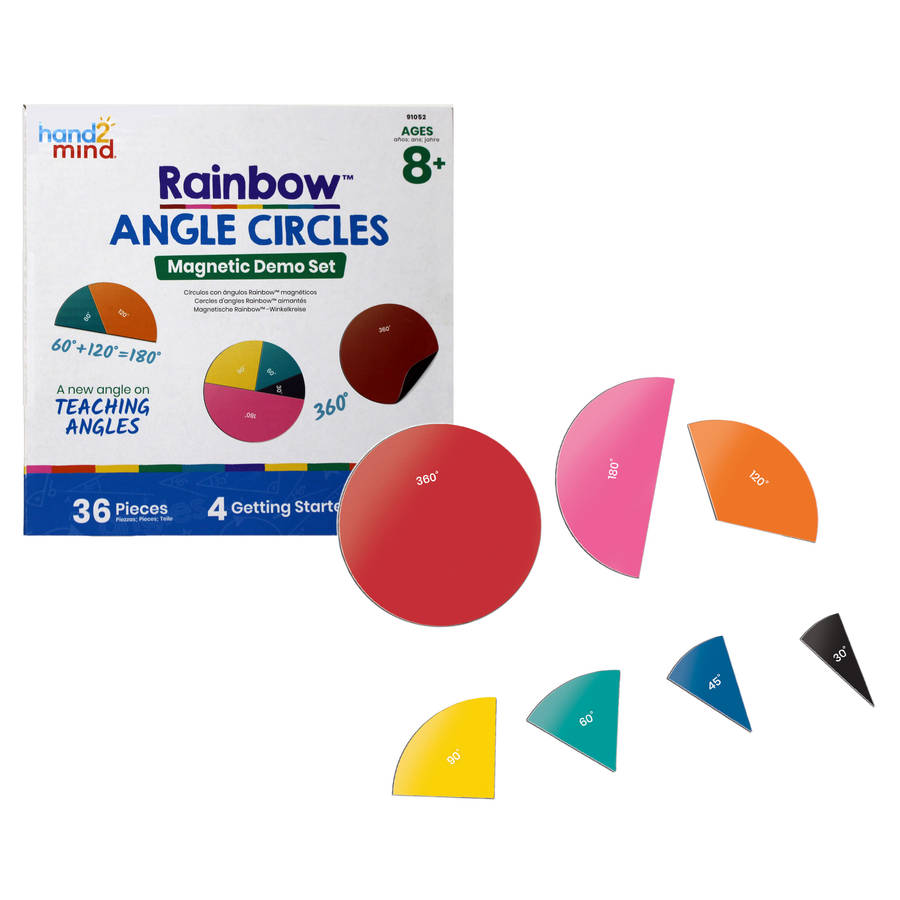 Hand2Mind - Rainbow Angle Circles - Magnetic Demo Set
