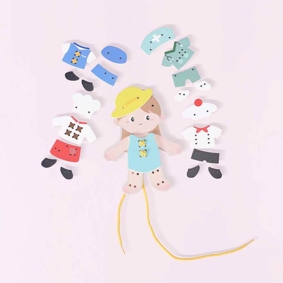 Classic World - 'My Job' Lacing Activity Set: Girl