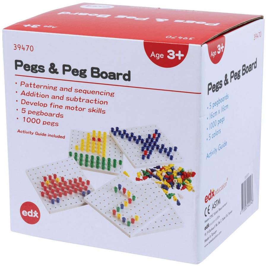 EDX Education - Pegboard Set S 5pc & 1000 Pegs Polybag