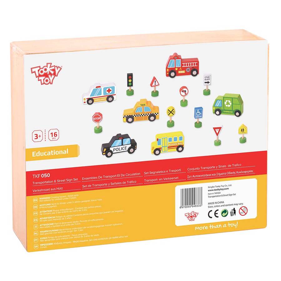 TookyToy - Transportation & Street Sign Set
