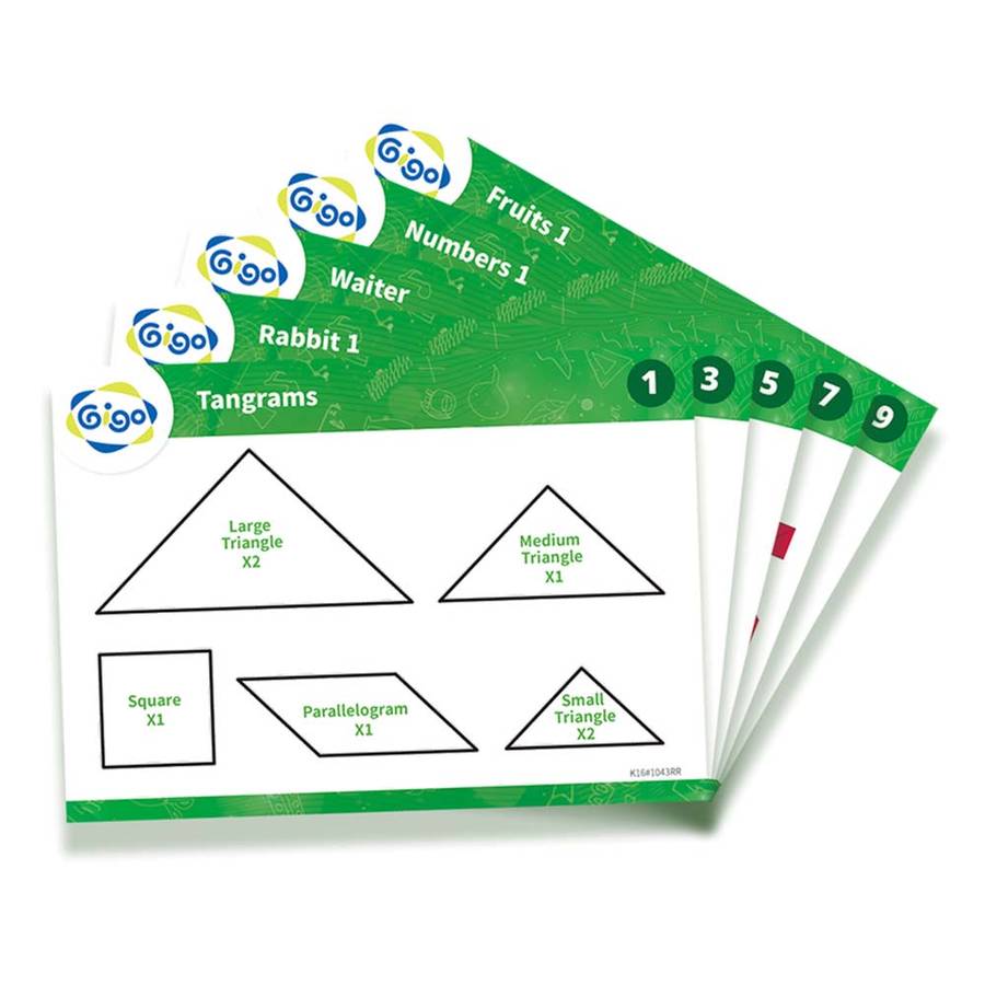 Gigo - Tangrams + 5 Activity Cards 105pc Container
