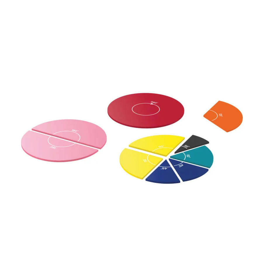 Hand2Mind - Rainbow Angle Circles - Set of 6