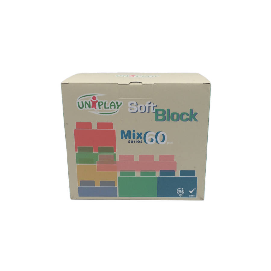 Greenbean - Jumbo Soft Blocks - Basic - 60pcs - Eco Box