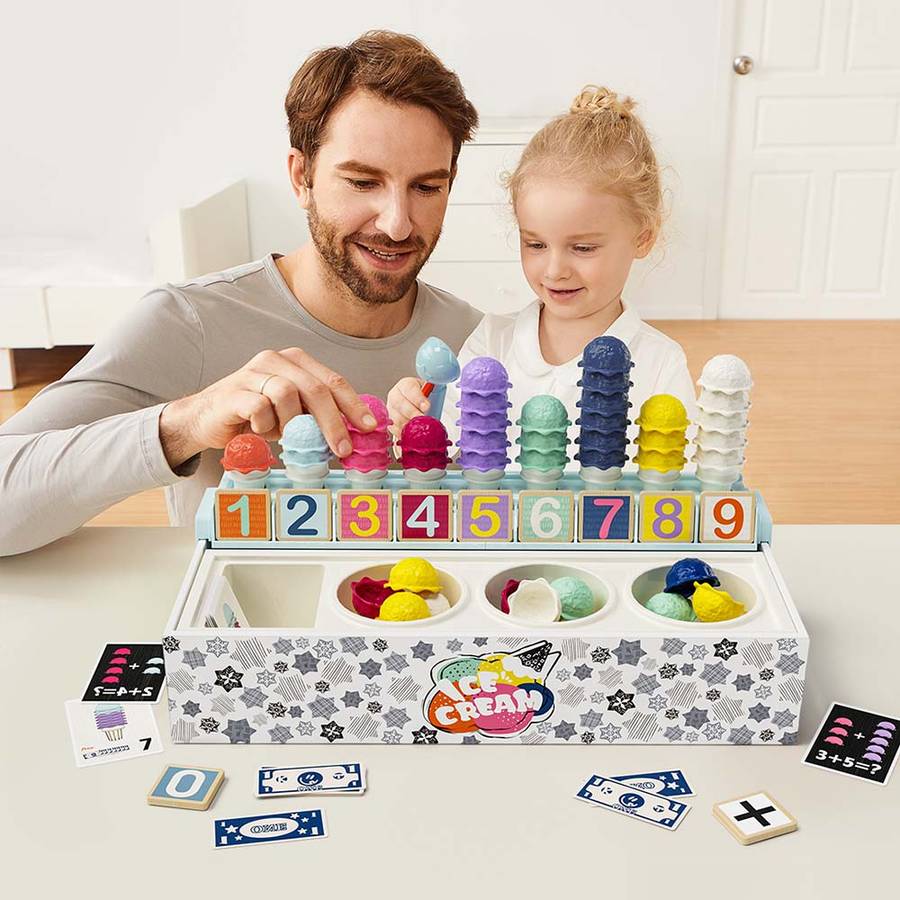TopBright - Ice Cream Shop - Number Learning Box & Activity Cards