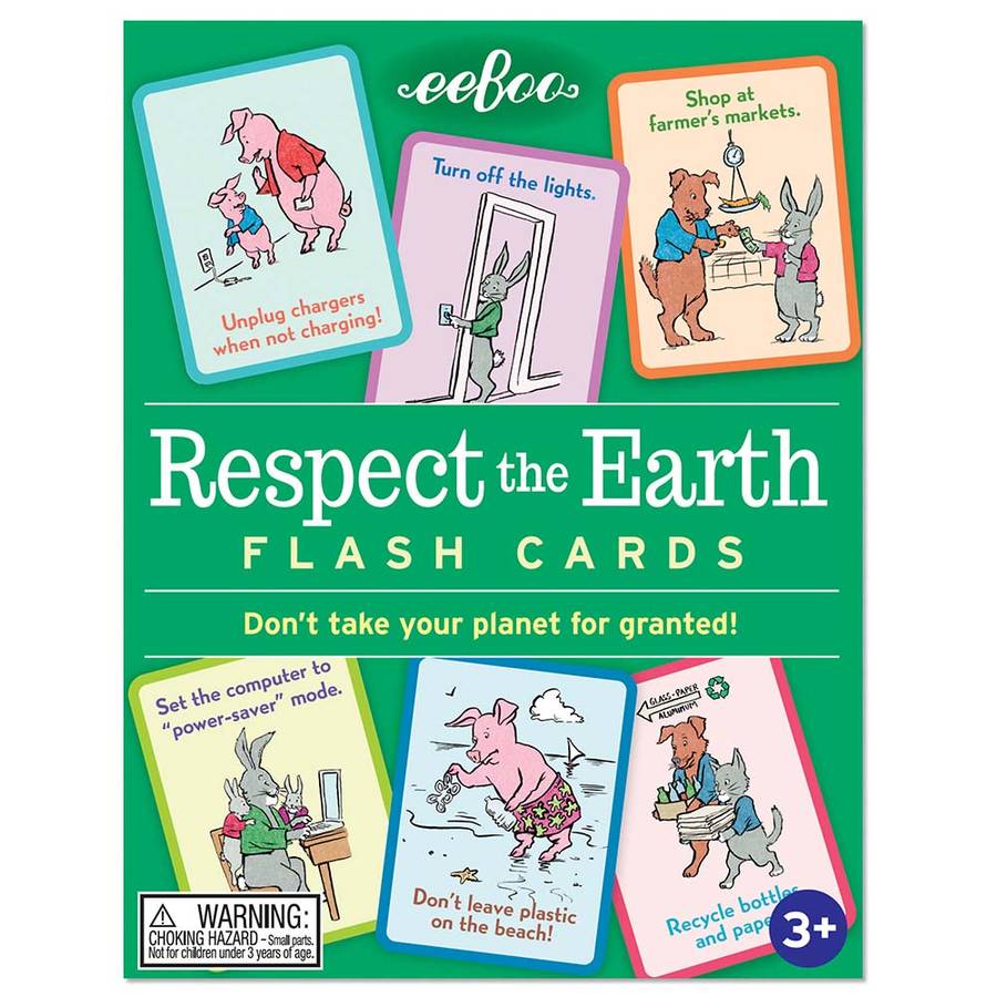 eeBoo - Respect The Earth Flash Cards - Environmental Education Learning Cards