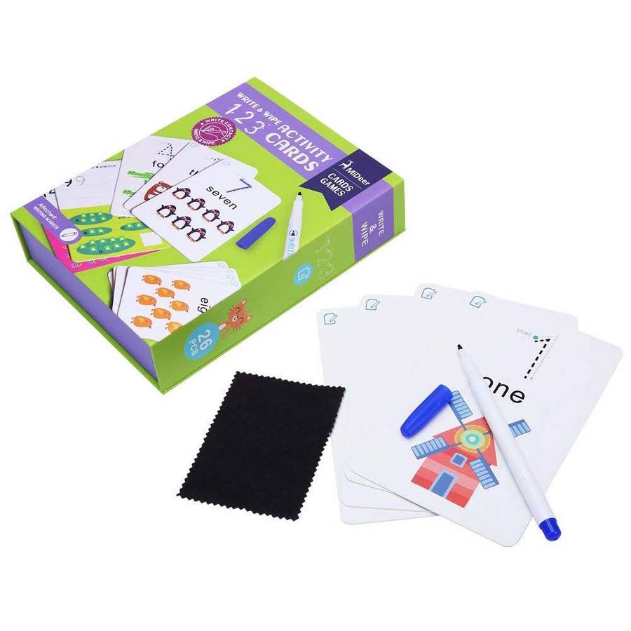 Mideer - Write & Wipe Cards - 123 Numbers