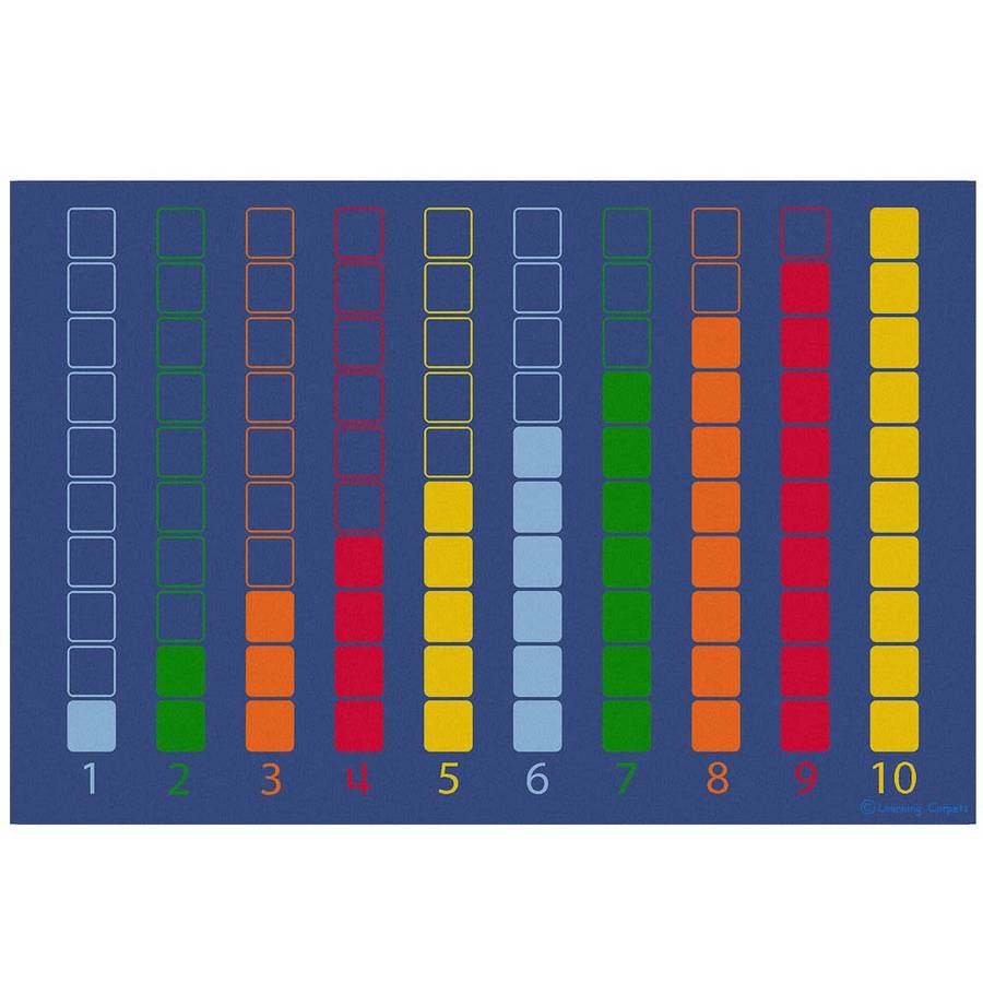 Learning Carpets - Counting Colour Grid - Rectangle - 274 x 183 cm