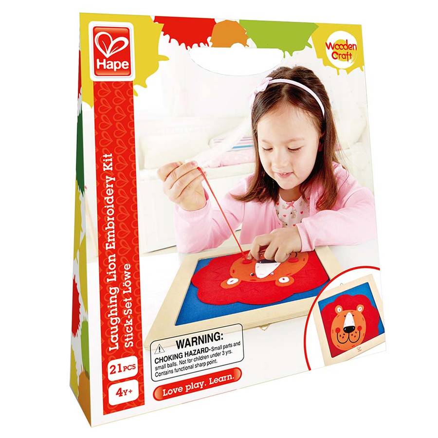 Hape - Arts & Crafts Embroidery Kit - Laughing Lion