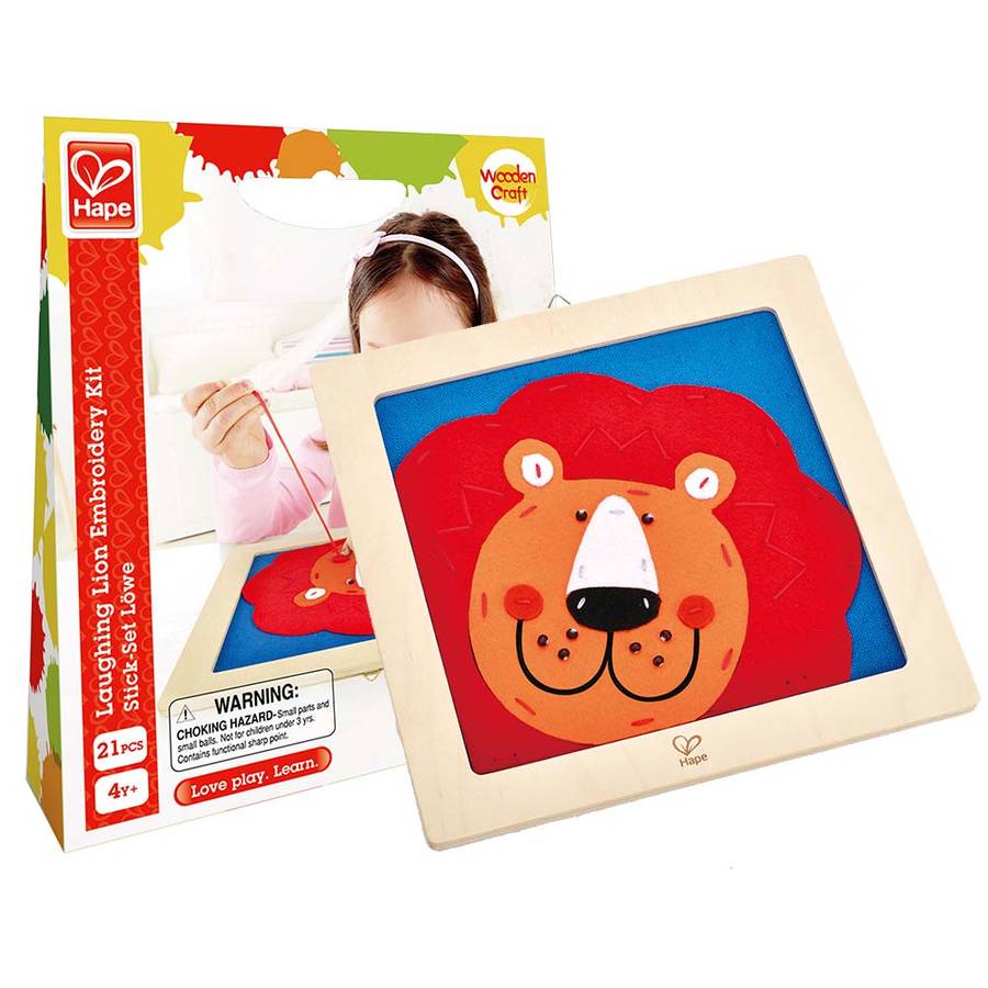 Hape - Arts & Crafts Embroidery Kit - Laughing Lion