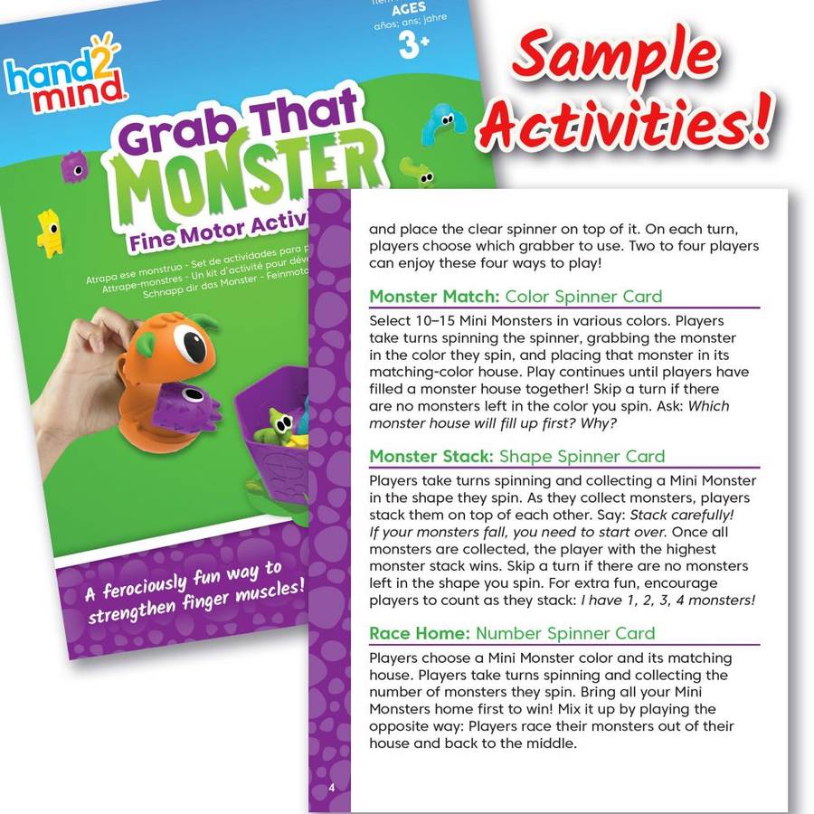 Hand2Mind - Grab That Monster Fine Motor Activity