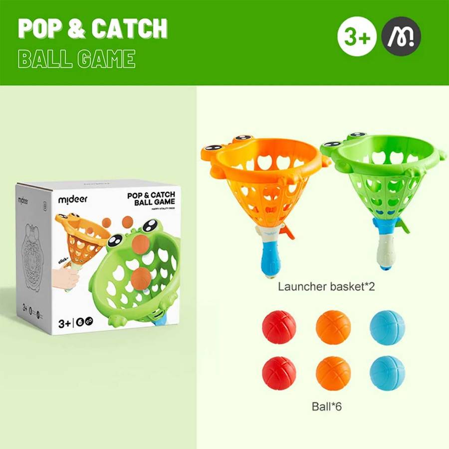 Mideer - Pop And Catch Ball Game Happy Vitality Frog