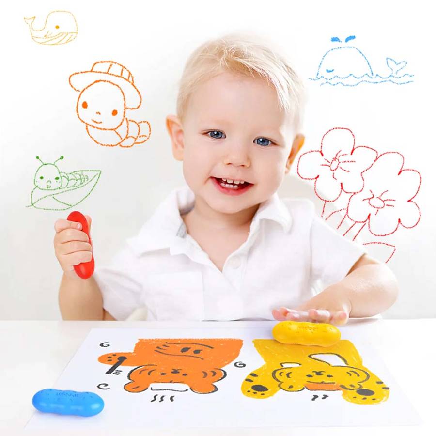 Mideer - Pea Beeswax Crayons - 8 Colours