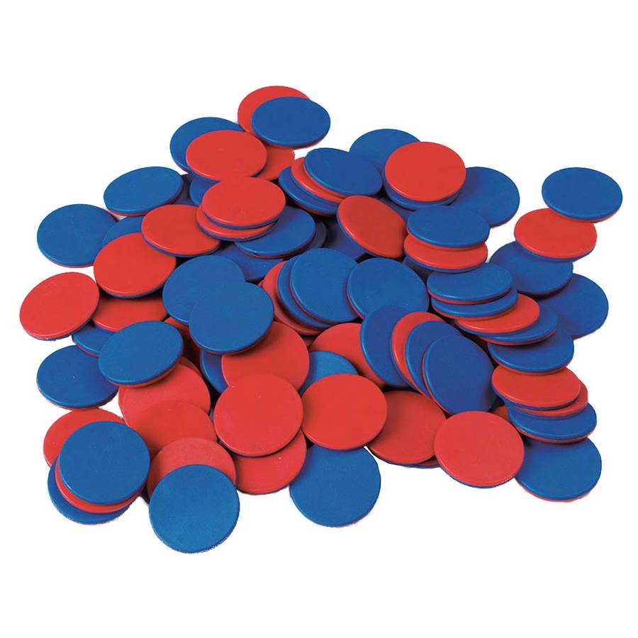 EDX Education - Counters - 2 Colours - Red & Blue - 25mm - 200pcs