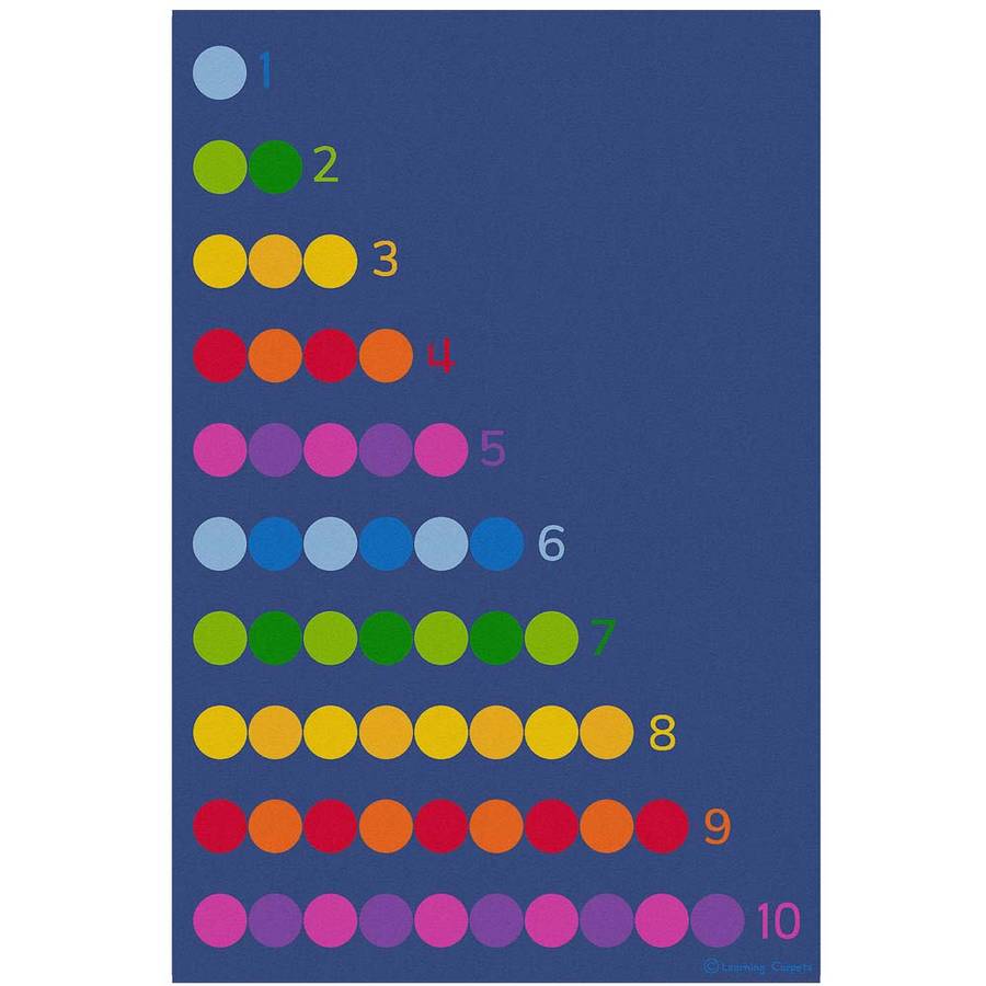 Learning Carpets - Counting Colour Dots - Rectangle - 274 x 183 cm