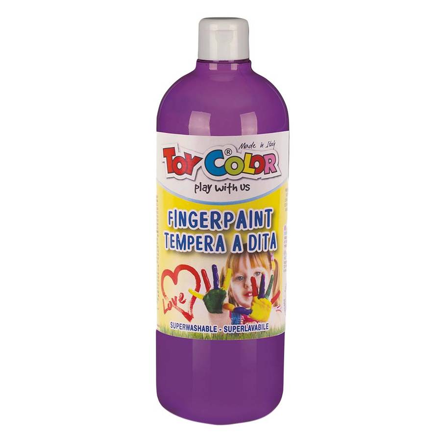 Toy Color - Superwashable & Non-Toxic Fingerpaint for Kids - 1000ml