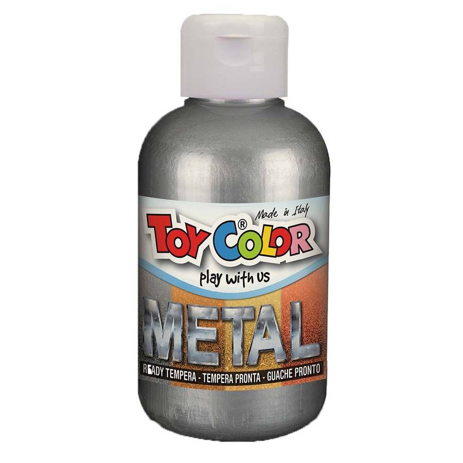 Toy Color - Superwashable Ready-Mix Tempera Paint for Kids - Metallic Shades - 250ml