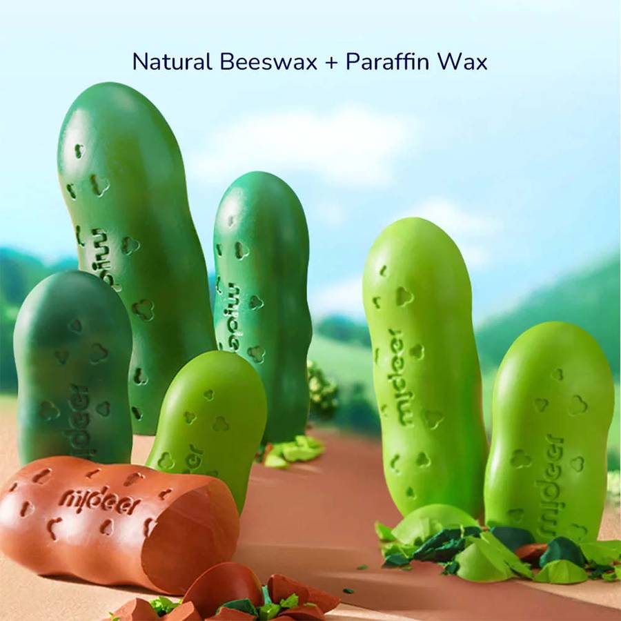Mideer - Pea Beeswax Crayons - 8 Colours