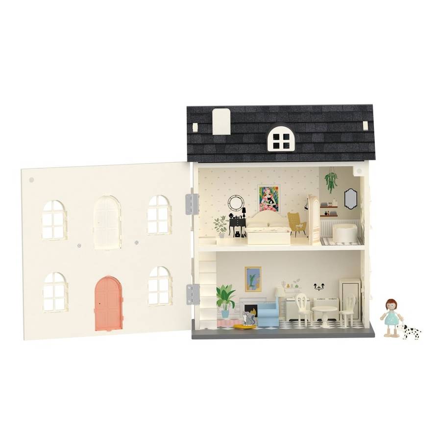 Classic World - Pretend & Play - Vintage Wooden Dollhouse