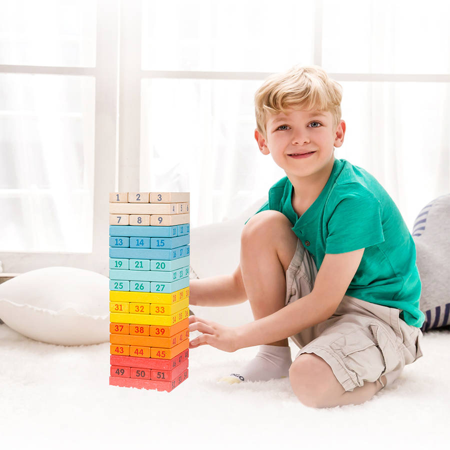 Classic World - Deluxe Colourful Stacking Game - 55pcs