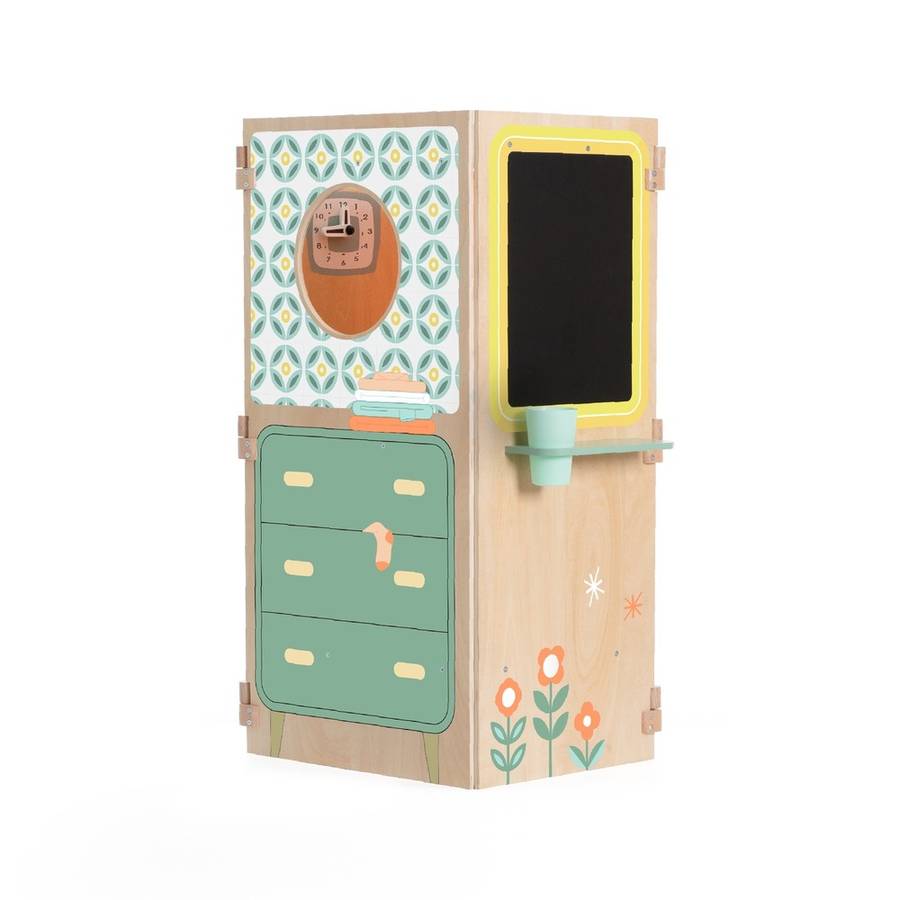 Classic World - Pretend & Play Foldable Kitchen Play House w Chalkboard & Accessories