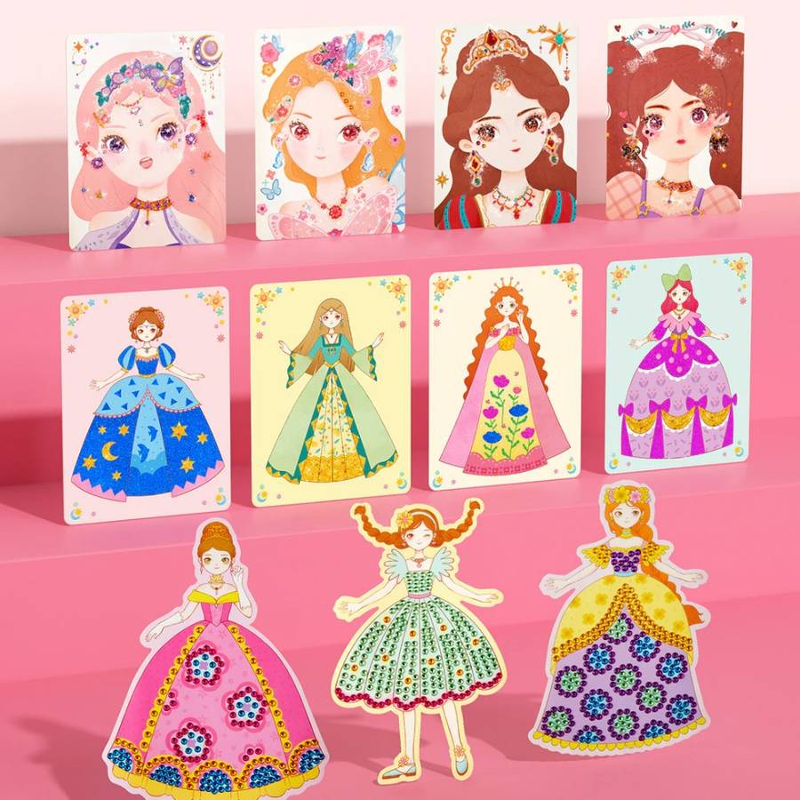 Mideer - 3-in-1 Makeup and Dress Up Arts & Crafts Book Set: Princess Fantasy Makeup