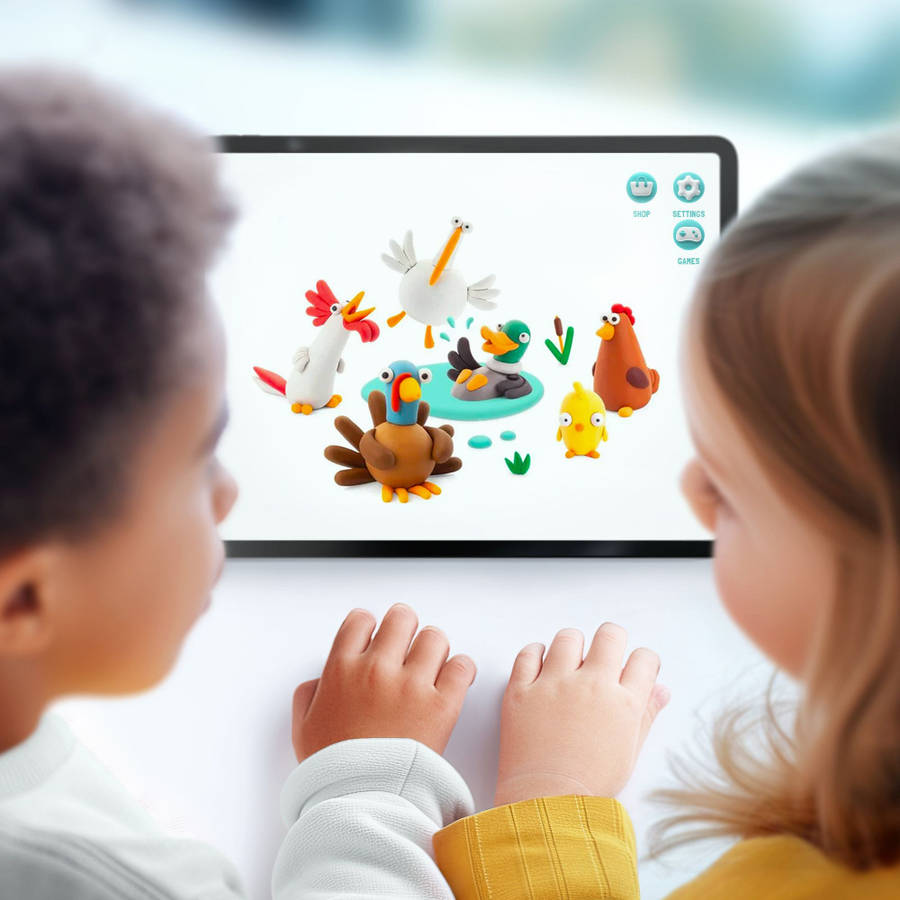 Hey Clay - Modelling Air-Dry Clay with Fun Interactive App - Rooster, series Farm Birds, 3 cans