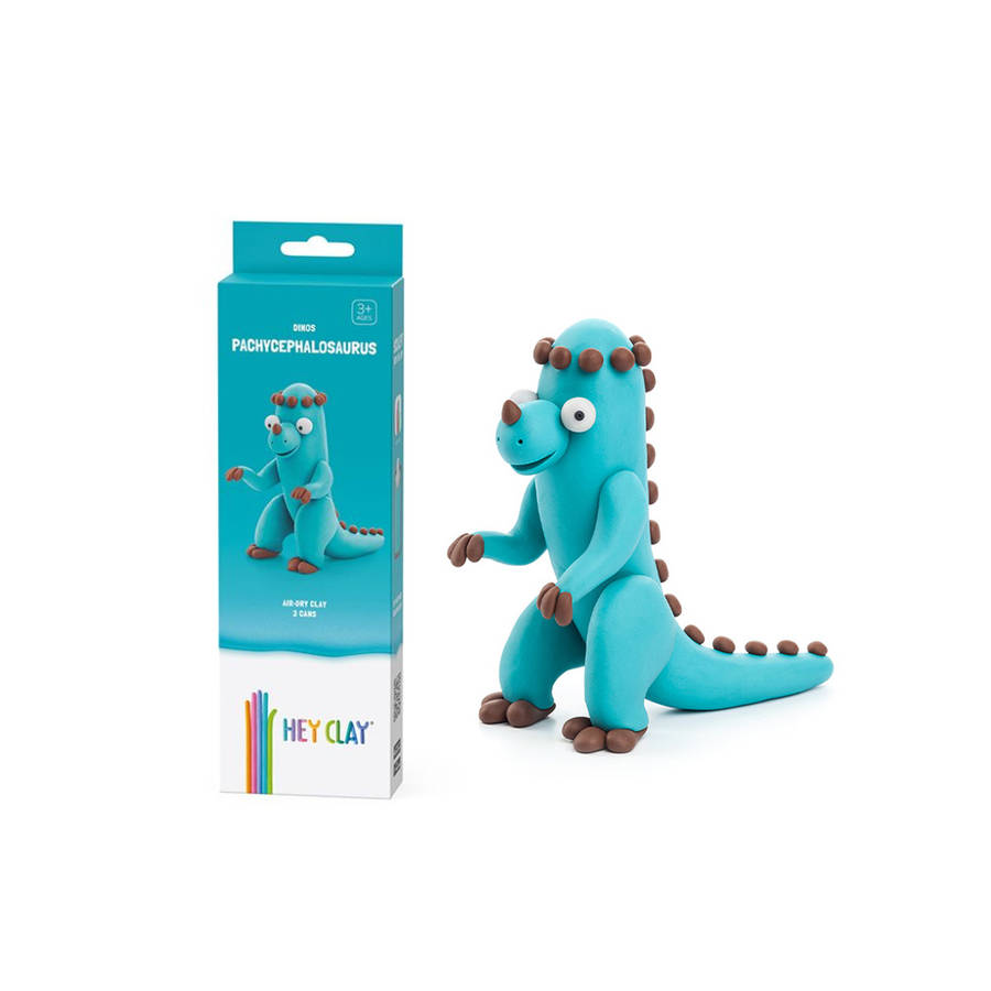 Hey Clay - Modelling Air-Dry Clay with Fun Interactive App - Pachycephalosaurus, series Dinos, 3 ...