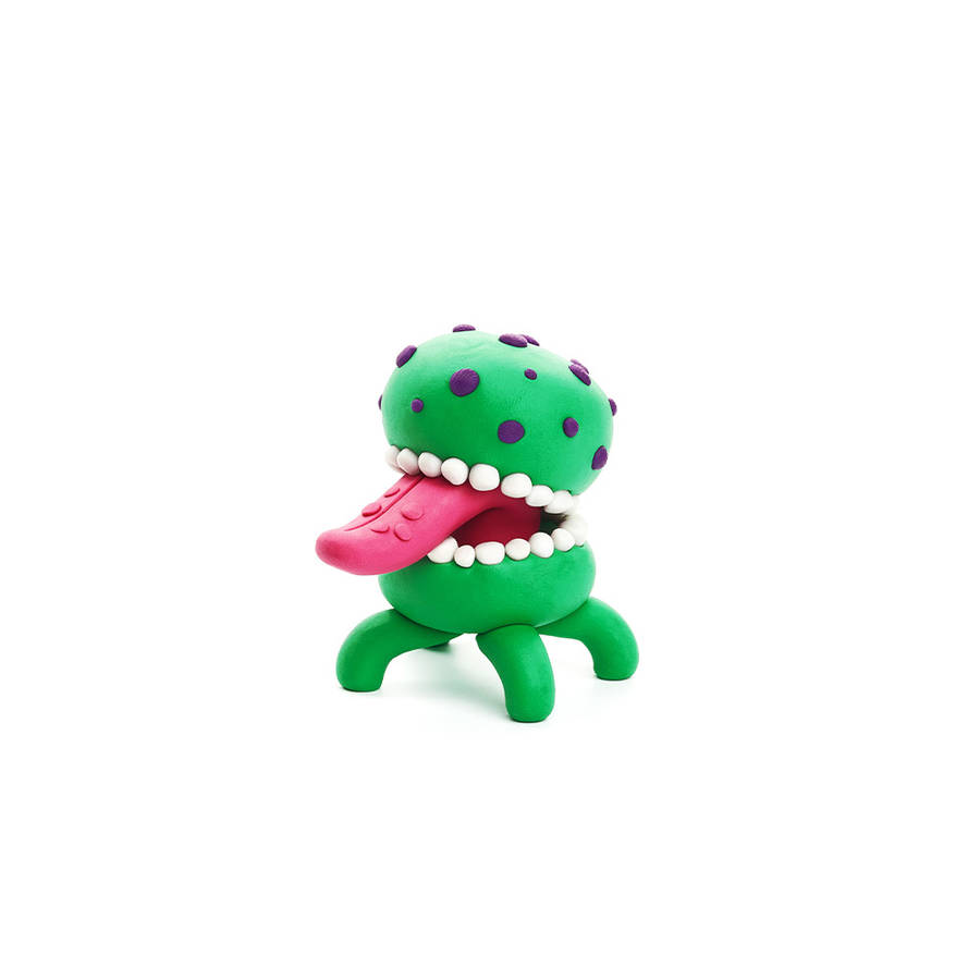 Hey Clay - Modelling Air-Dry Clay with Fun Interactive App - Burger, series Aliens, 3 cans