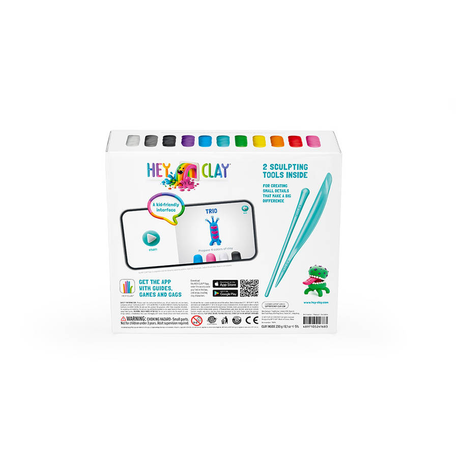 Hey Clay - Modelling Air-Dry Clay with Fun Interactive App - Aliens, 15 cans