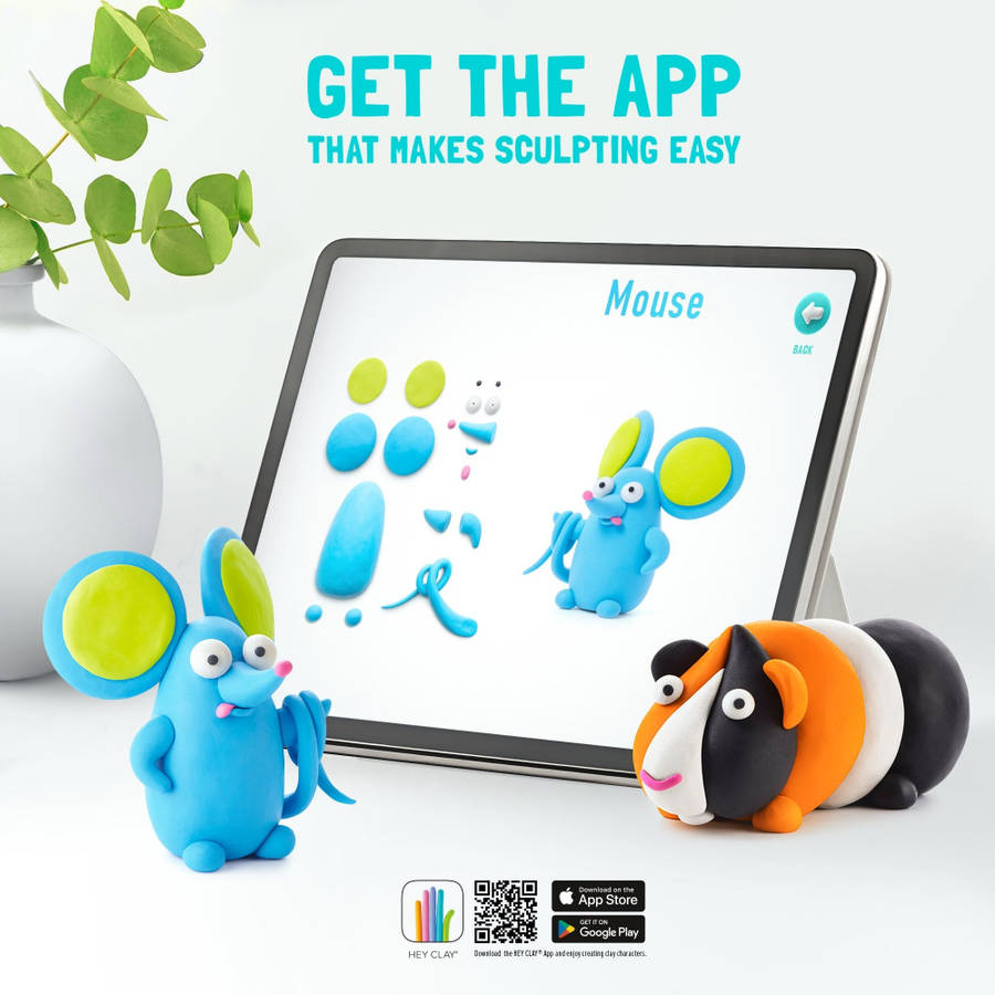 Hey Clay - Modelling Air-Dry Clay with Fun Interactive App - Persian cat, Mouse, Chihuahua, Serie...