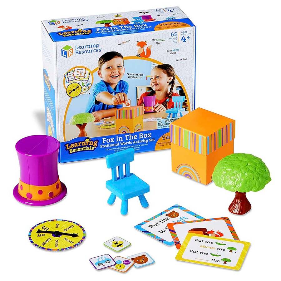Learning Resources - Fox in the Box Positional Words Activity Set