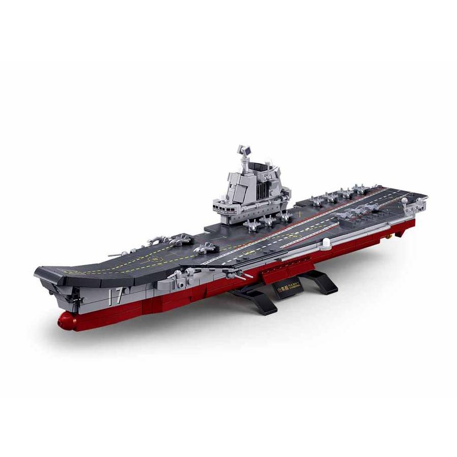 Sluban - Model Bricks - Aircraft Carrier Shandong 1/700 Scale - 584 Pieces