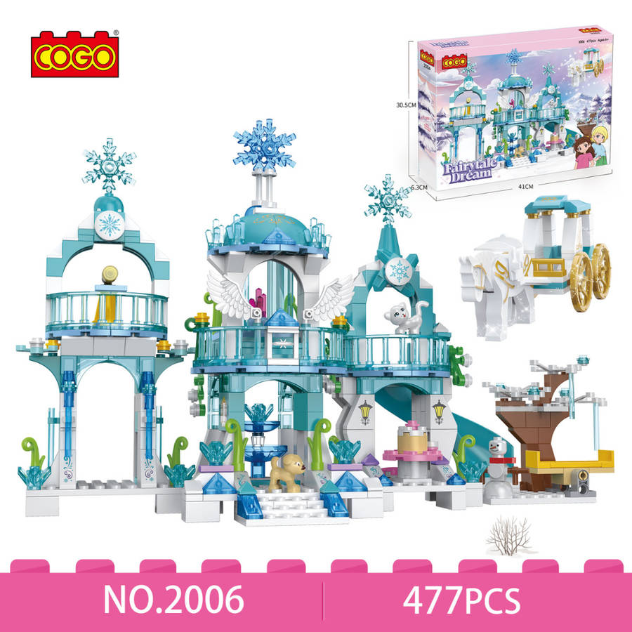 Cogo - Building Block Set - Fairytale Dream Ice Castle - 477 Pieces