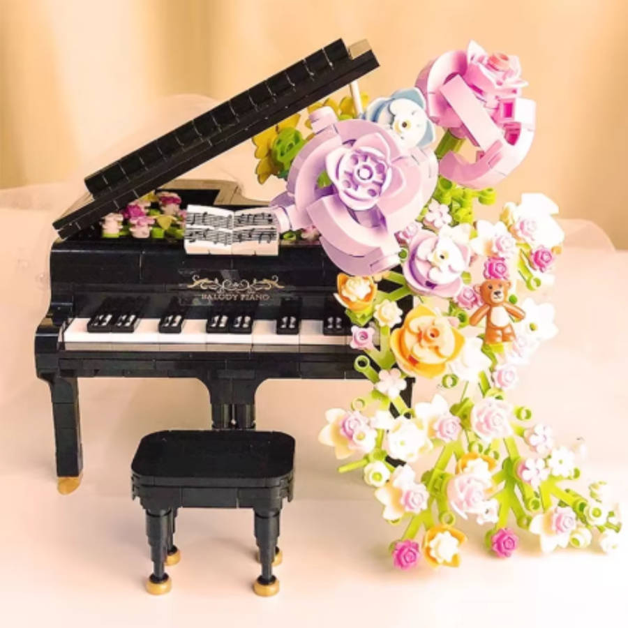 Cogo - Building Block Set - Flower Piano - 841 Pieces